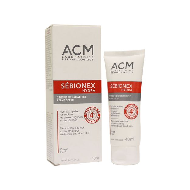 کرم ترمیم کننده و مرطوب کننده سبیونکس ای سی ام مناسب پوست مختلط ۴۰ میلی لیتر - ACM Sebionex Hydra repair Cream 40 ml