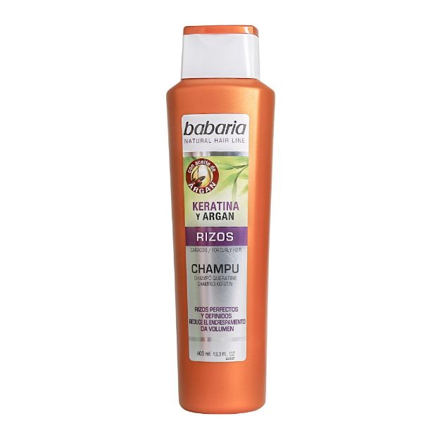 شامپو موهای فر باباریا حاوی کراتین و روغن آرگان 400 میلی لیتر - Babaria Shampoo for Curly Hair with keratin and Argan Oil 400 ml