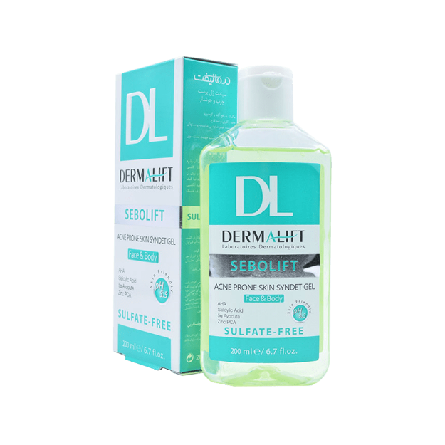 سیندت ژل پوست چرب سبولیفت درمالیفت ۲۰۰ میلی لیتر - Dermalift Sebolift Acne Prone Skin Syndet Gel 200 ml