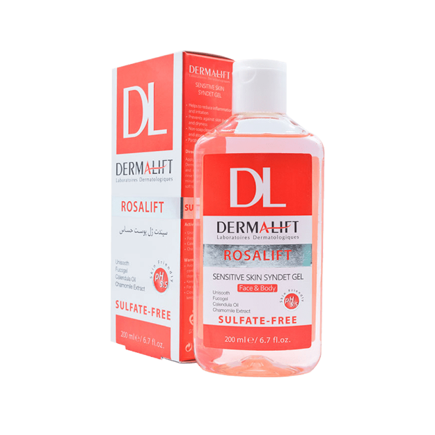 سیندت ژل پوست حساس رزالیفت درمالیفت ۲۰۰ میلی لیتر - Dermalift Rosalift Sensitive Syndet Gel 200 ml