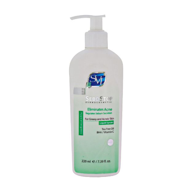 پن مایع غیرصابونی سبو استاپ اس وی آی 220 میلی لیتر - SVI SeboStop Liquid Cleaning for Greasy and Acneic Skin 220 ml