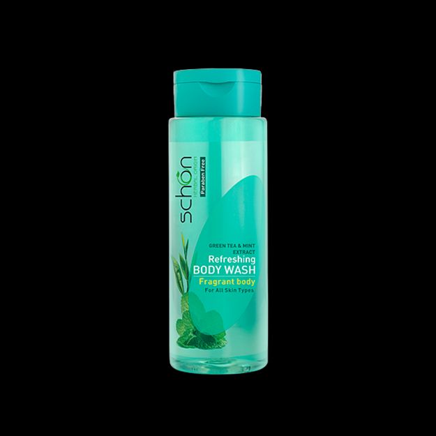 شامپو بدن چای سبز و نعنا شون مناسب انواع پوست ۴۲۰ میلی لیتر - Schon Green Tea And Mint Extract Refreshing Body Wash For All Skins 420ml