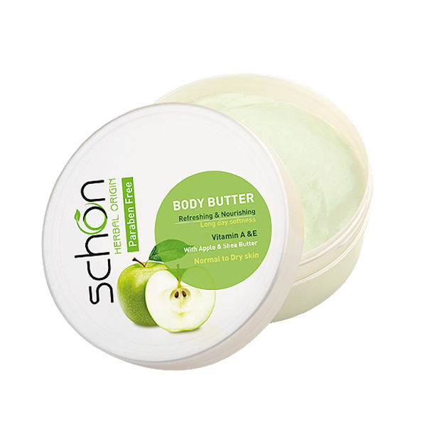 کره بدن سیب سبز و شی باتر شون مناسب پوست های معمولی تا خیلی خشک ۲۰۰ میلی لیتر - Schon Apple and Shea Butter Body Butter For Normal And Dry Skins 200ml