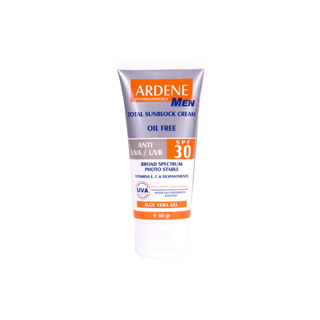 کرم ضد آفتاب مردانه آردن SPF30 فاقد چربی ۶۰ گرم - Ardene Total Sunblock Cream Oil Free For Men SPF30 60 g