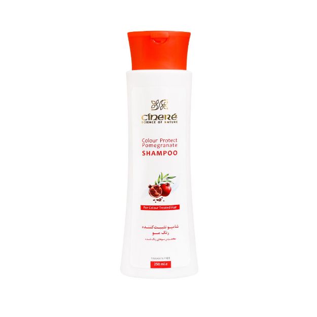 شامپو تثبیت کننده رنگ مو سینره مخصوص موهای رنگ شده ۲۵۰ میلی لیتر - Cinere Colour Protect Pomegranate Shampoo 250 ml