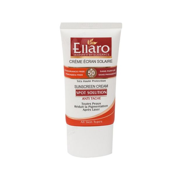 کرم ضد آفتاب‎ اسپات سولوشن الارو SPF50 مناسب انواع پوست ۴۰ میلی لیتر - Ellaro Sunscreen Cream SPF 50⁺ Spot Solution For All Skins 40 ml