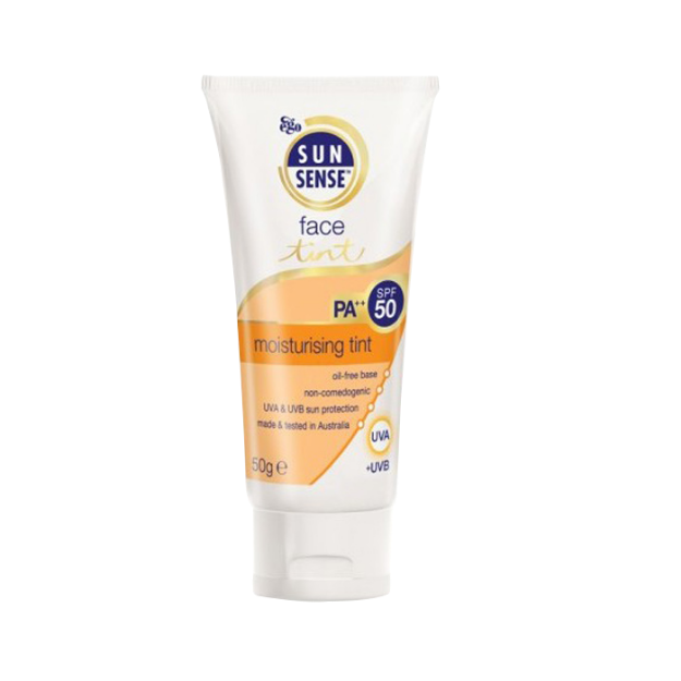 کرم ضد آفتاب سان سنس رنگی ایگو SPF50 مناسب پوست های مختلط و چرب ۵۰گرم - Ego Sunsense Face Tinted Cream For Combination And Oily Skins 50 g