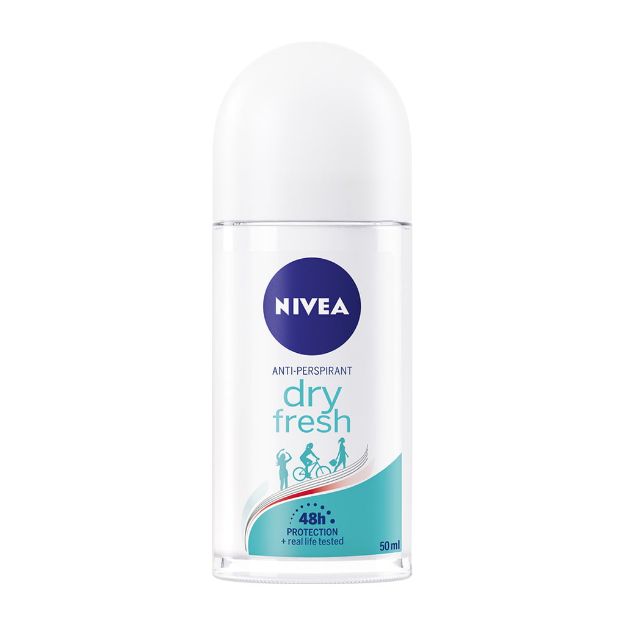 رول ضد تعریق نیوآ مدل درای فرش مخصوص بانوان ۵۰ میلی لیتر - Nivea Dry Fresh Effect Roll-On Deodorant For Women 50 ml