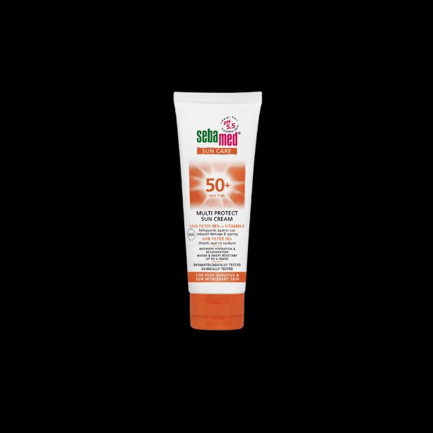 کرم ضد آفتاب و محافظ چند منظوره سبامد SPF50 مناسب انواع پوست ۷۵ میلی لیتر - Sebamed Multi Protect Sun Cream SPF50⁺ For All Skins 75 ml