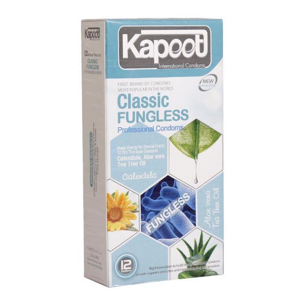 کاندوم کاپوت مدل Classic Fungless تعداد 12 عدد - Kapoot Classic Fungless Condoms 12 PSC