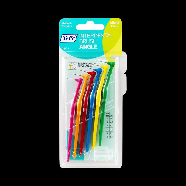 مسواک بین دندانی دسته دار تپه ۶ عددی - Tepe Angle Interdental Brushes 6 Brushes Mixed Pack