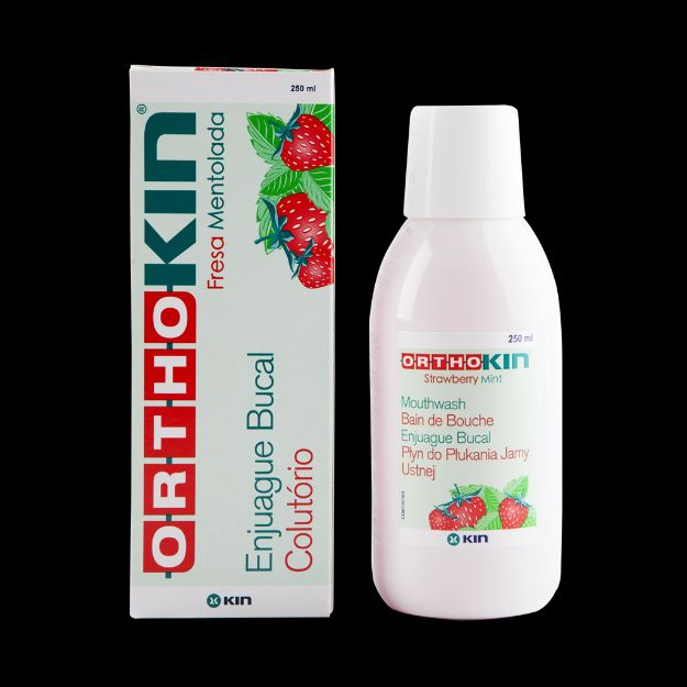 دهانشویه ارتو کین با طعم توت فرنگی و نعناع ۲۵۰ میلی لیتر - Kin Orthokin Strawberry Mint Mouthwash 250 ml