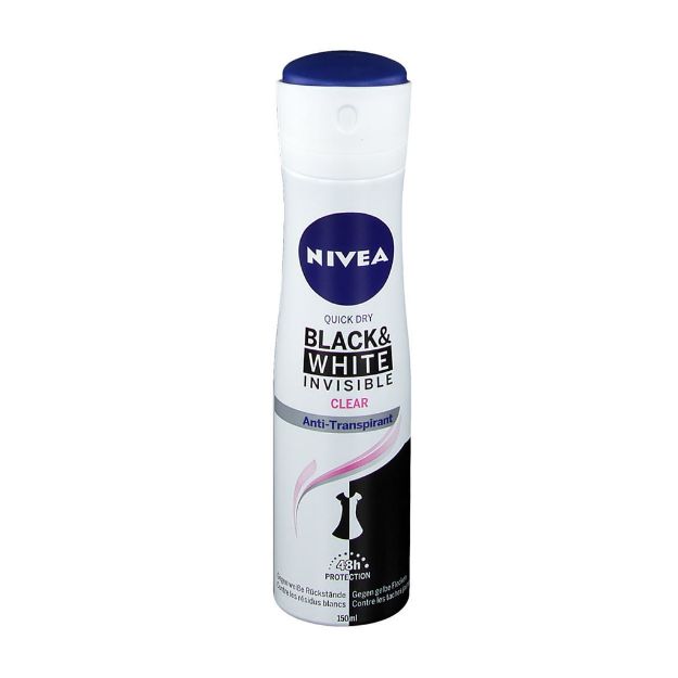 اسپری ضد تعریق نیوآ مدل اینویزیبل بلک اند وایت مخصوص بانوان ۱۵۰ میلی لیتر - NIVEA Invisible Black And White Spray For Women 150 ml