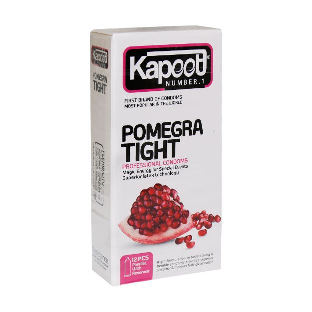 کاندوم کاپوت مدل Pomegra Tight تعداد ۱۲ عدد - Kapoot Pomegra Tight Condoms 12 PSC