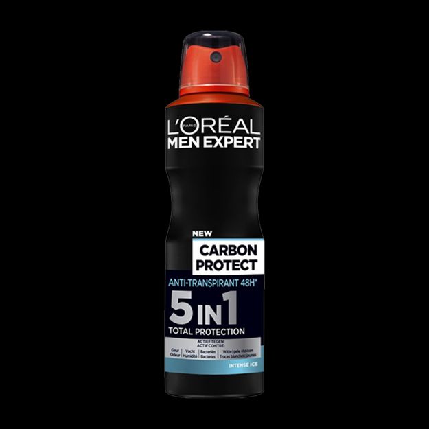 اسپری ضد تعریق ۱×۵ مردانه لورآل مدل کربن پروتکت ۴۸ ساعته ۱۵۰ میلی لیتر - Loreal Men Expert Carbon Protect 5×1 Spray 48h 150 ml