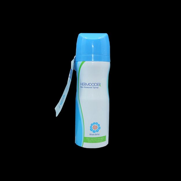 اسپری موبر بدن بلودیزی هرمودر مناسب پوست های حساس ۲۰۰ میلی لیتر - Hermooder Hair Removal Spray Blue Daisy For Sensitive Skins 200 ml