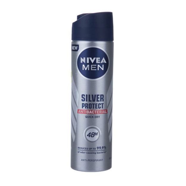 اسپری ضد تعریق نیوآ مدل سیلور پروتکت مخصوص آقایان ۱۵۰ میلی لیتر - Nivea Silver Protect Spray For Men 150 ml