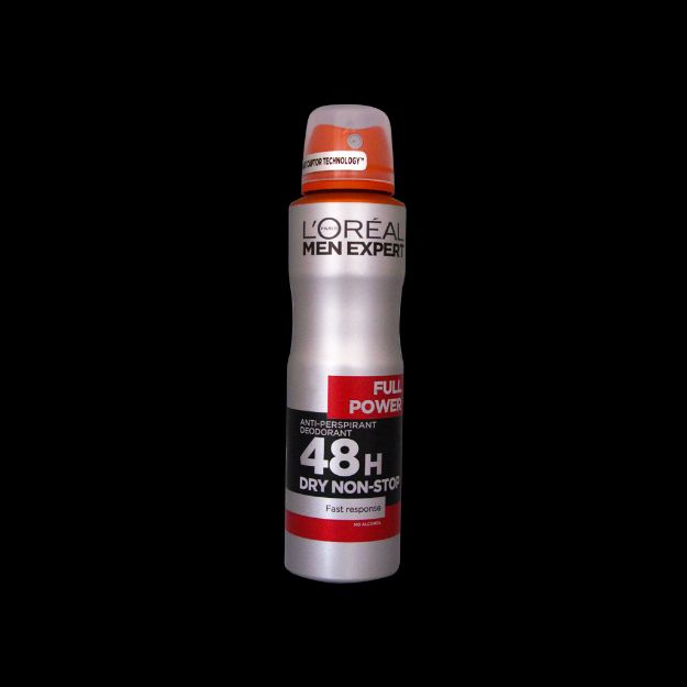 اسپری ضد تعریق مردانه لورآل مدل فول پاور ۴۸ ساعته ۱۵۰ میلی لیتر - Loreal Men Expert Full Power Spray 48h 150 ml