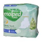 نوار بهداشتی خیلی بزرگ مولپد اولترا با عصاره آلوئه ورا ویژه شب 7 عدد - Molped Ultra With Aloe Vera Night Use Size XLarge 7 Pads