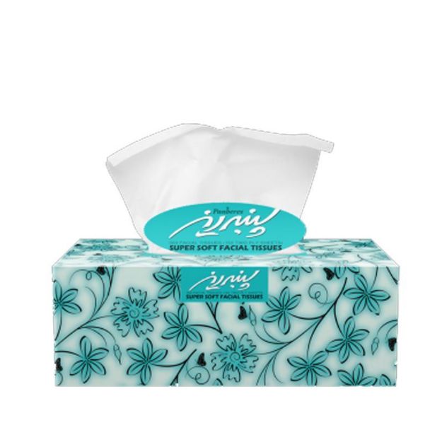 دستمال کاغذی جعبه ای ۱۵۰ برگ دولا پنبه ریز - Panberes Super Soft Facial Tissue 150 Two Ply Sheets