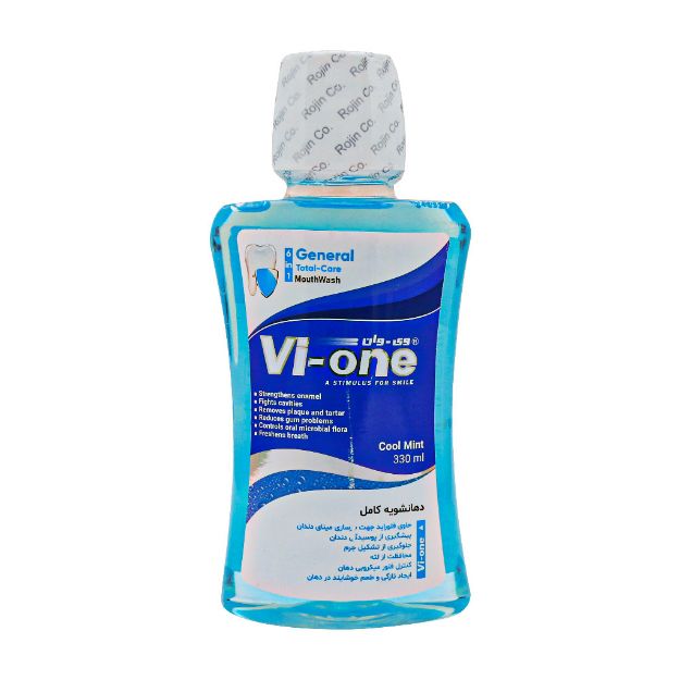 دهانشویه کامل وی وان حاوی عصاره اکالیپتوس ۳۳۰ میلی لیتر - Vi-One General Mouthwash Cool Mint 330 ml