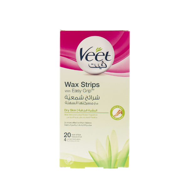 نوار موبر بدن پوست های خشک ویت ۲۴ عددی - Veet Body Wax Stripes For Dry Skins 24 Pcs.