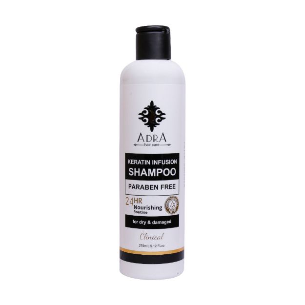 شامپو کراتینه آدرا مناسب موهای خشک و آسیب دیده 270 میلی لیتر - Adra Keratin Infusion Shampoo for Dry & Damaged hair 270 ml