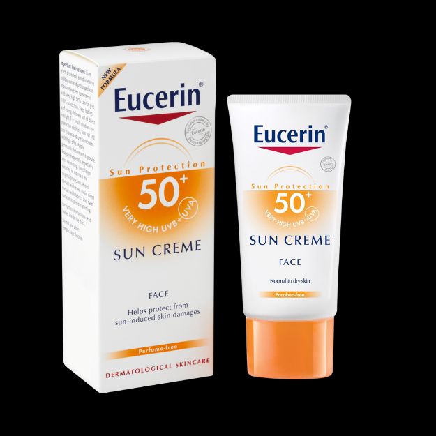 کرم ضد آفتاب پوست خشک اوسرین SPF50 حجم ۵۰ میلی لیتر - Eucerin Sun Creme SPF 50 For Dry Skins 50 ml