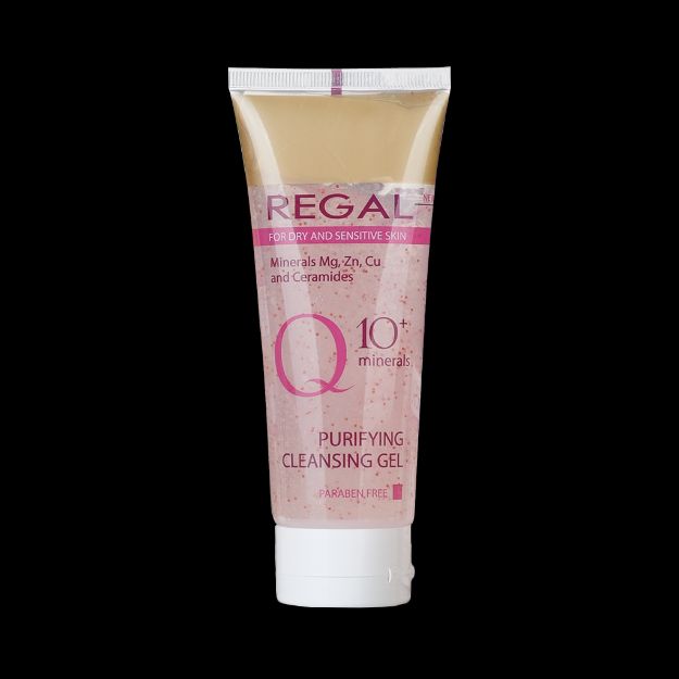 ژل شوینده صورت کیوتن رگال مناسب پوست های خشک و حساس ۱۰۰ میلی لیتر - Regal Q10 Purifying Cleansing Gel 100 ml