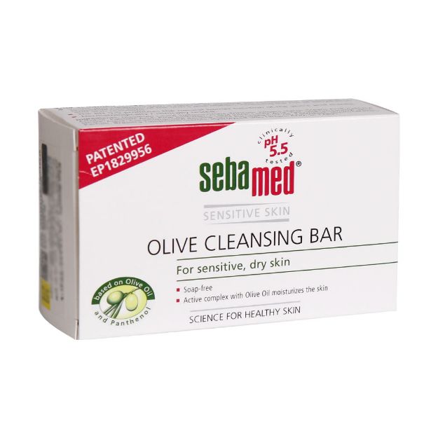 پن پاک کننده زیتون سبامد مناسب پوست های خشک و حساس ۱۰۰ گرم - Sebamed olive Cleansing Bar For Sensitive and dry Skin 100 g