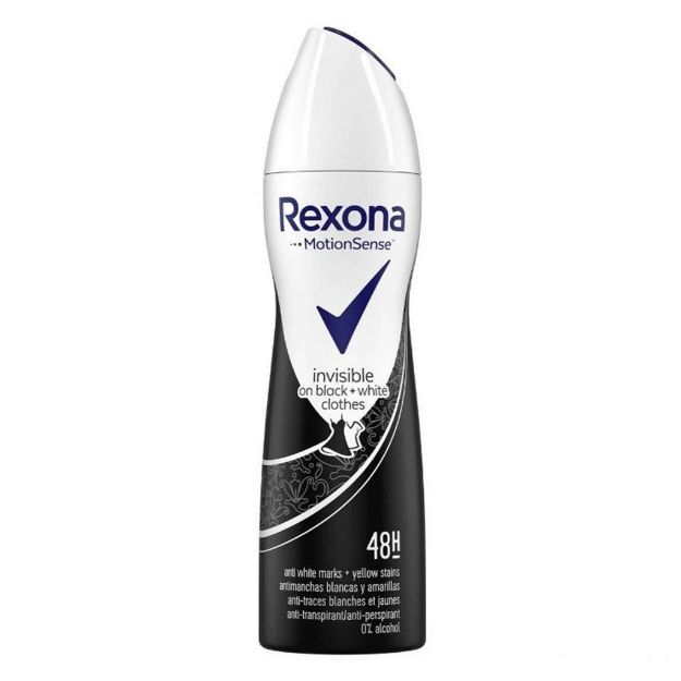 اسپری ضد تعریق زنانه رکسونا مدل اینویزیبل بلک اند ۱۵۰ میلی لیتر - Rexona Invisible Black And White Spray For Women 150 ml