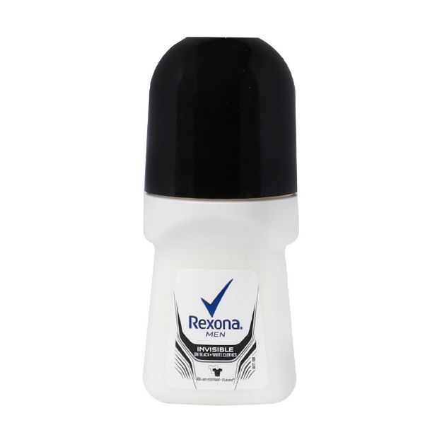 رول ضد تعریق مردانه رکسونا مدل اینویزیبل بلک اند وایت ۵۰ میلی لیتر - Rexona Invisible Black And White Roll On Deodorant For Men 50 ml