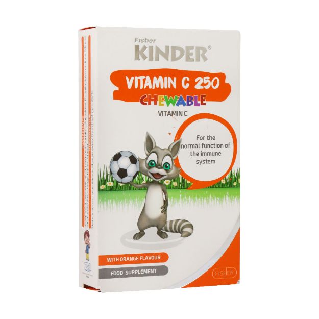 قرص جویدنی ویتامین C 250 میلی گرم فیشر کیندر 40 عدد - Fisher Kinder Vitamin C 250 Mg 40 Chewable Tabs