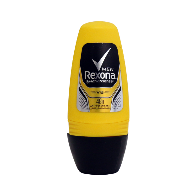 رول ضد تعریق مردانه رکسونا مدل V8 حجم ۵۰ میلی لیتر - Rexona V8 Roll On Deodorant For Men 50 ml