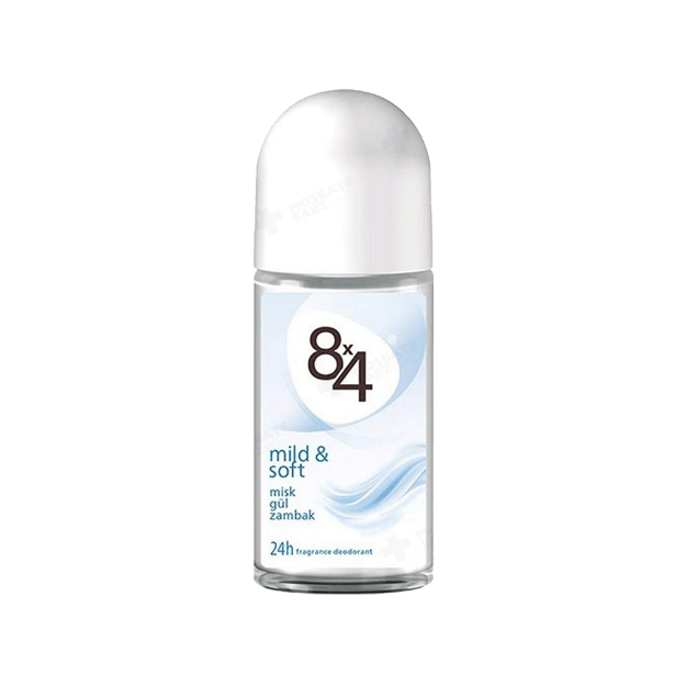 رول ضد تعریق مردانه هشت در چهار مدل مایلد اند سافت ۵۰ میلی لیتر - 8×4 Mild & Soft For Men Roll-On Deodorant 50 ml