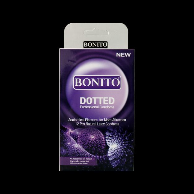 کاندوم خاردار بونیتو ۱۲ عددی - BONITO dotted professional condoms 12 pcs