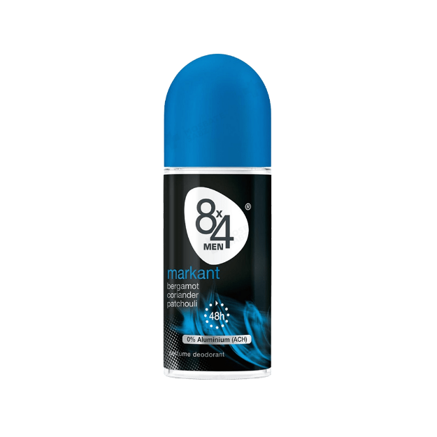 رول ضد تعریق مردانه هشت در چهار مدل مارکانت ۵۰ میلی لیتر - 8×4 Markant For Men Roll-On Deodorant 50 ml