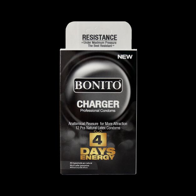 کاندوم ساده بونیتو مدل شارژر ۱۲ عددی - BONITO Charger Energy Professional Condoms 12 pcs