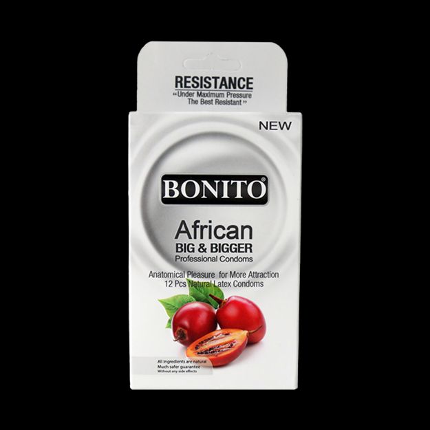 کاندوم ساده بونیتو مدل آفریقایی ۱۲ عددی - BONITO African Professional Condoms 12 pcs