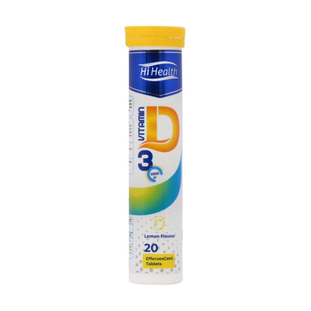 قرص جوشان ویتامین D3 1000 واحد های هلث 20 عدد - Hi Health Vitamin D3 1000 20 Effervescent Tabs