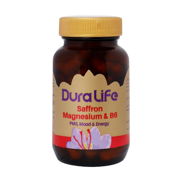 کپسول سافرون منیزیم و ویتامین B6 دورالایف فاران شیمی 60 عدد - Faran Shimi Dura Life Saffron Mangnesium And Vitamin B6 60 Caps