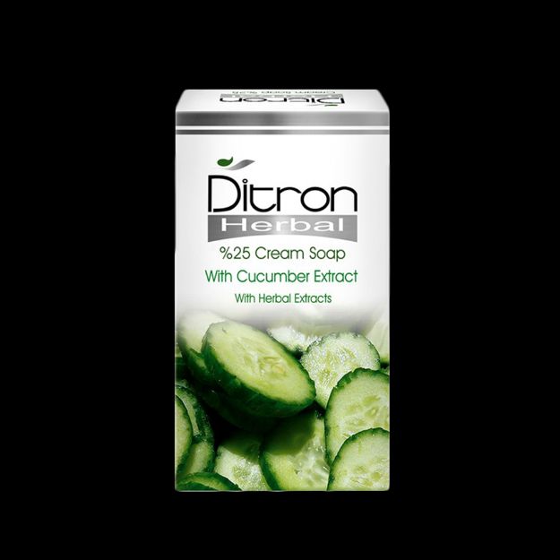 صابون کرم دار 25 درصد خیار دیترون مناسب پوست های خشک ۱۲۵ گرم - Ditron 25% Cream Soap With Cucumber Extract For Dry Skins 125 g