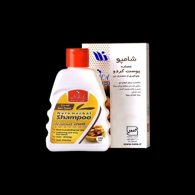 شامپو عصاره پوست گردو نلا  ۲۰۰ میلی‌لیتر - Nela Walnut Shell Shampoo 200 ml