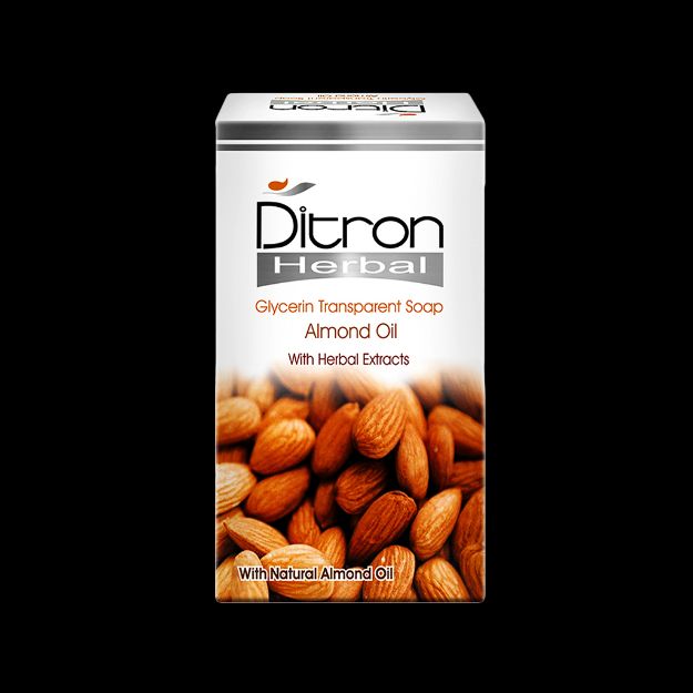 صابون گلیسیرینه بادام دیترون مناسب پوست های معمولی تا خیلی خشک ۱۲۵ گرم - Ditron Glycerin Transparent Almond Soap 125 g