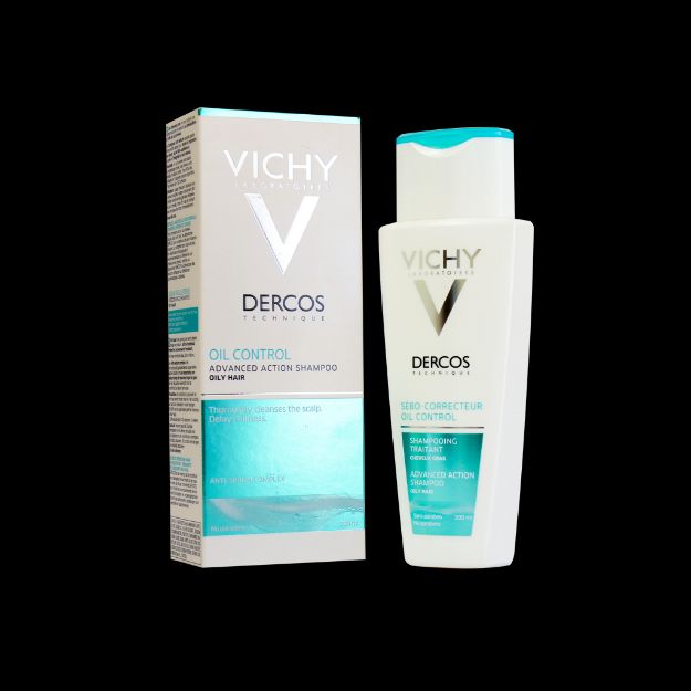 شامپو تنظیم کننده چربی سر ویشی مناسب موهای چرب ۲۰۰ میلی لیتر - Vichy Dercos Oil Control Shampoo For Oily Hair 200 ml