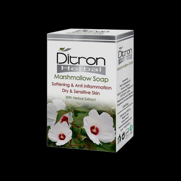 صابون گل ختمی دیترون مناسب پوست های خشک و حساس ۱۲۵ گرم - Ditron Marshmallow Soap 125g