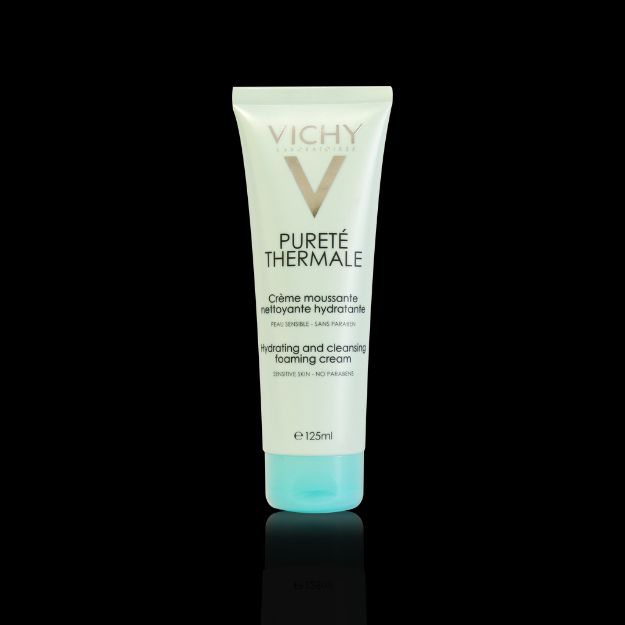 فوم کرم پاک کننده صورت ویشی مناسب پوست های حساس ۱۲۵ میلی لیتر - Vichy Purifying Foaming Cream Cleanser For Sensitive Skins 125 ml