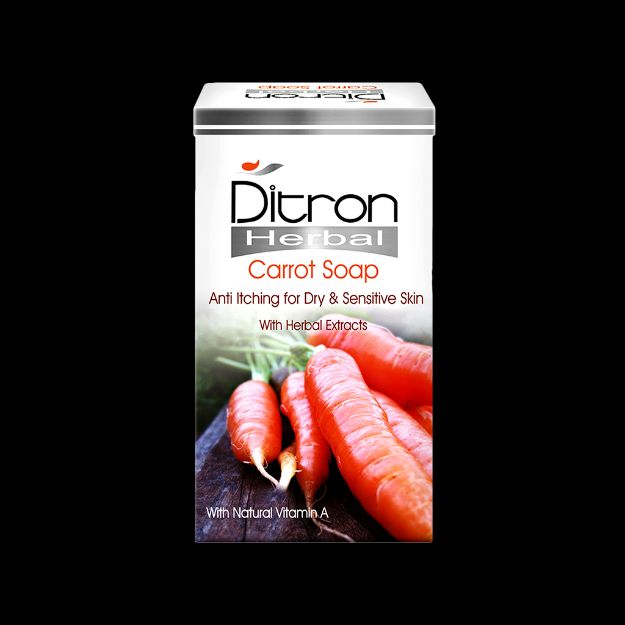 صابون هویج دیترون مناسب پوست های خشک و حساس ۱۲۵ گرم - Ditron Carrot Soap 125 g