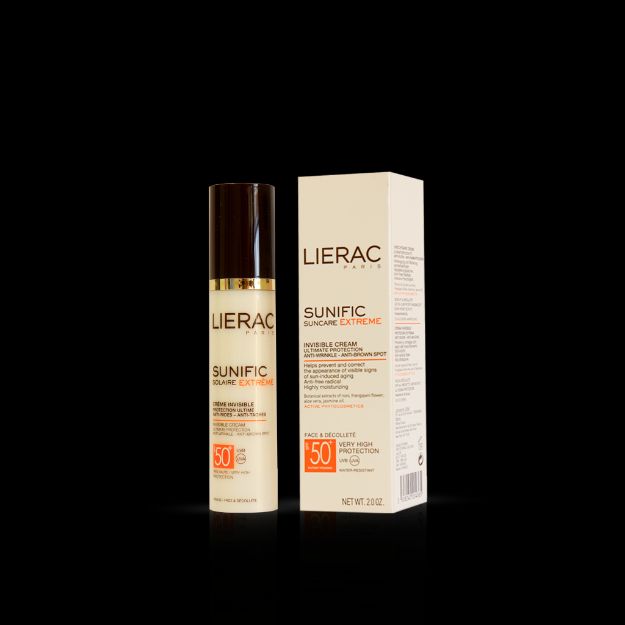 کرم ضد آفتاب بی رنگ سانی فیک لیراک +SPF 50 ضد چروک و ضد لک ۵۰ میلی لیتر - Lierac Sunific Cream Solaire Extreme SPF50+ For All Skins 50 ml