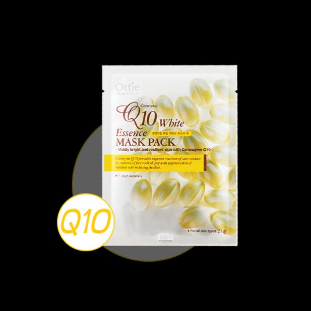 ماسک نقابی کوآنزیم کیوتن اوتی - Ottie Q10 White Essence Mask Pack